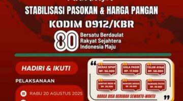 Kodim 0912/Kubar Gelar Gerakan Pangan Murah, Jaga Stabilitas Pasokan dan Harga Pangan