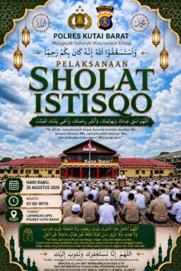 Polres Kutai Barat Ajak Masyarakat Laksanakan Sholat Istisqa, Mohon Turunnya Hujan