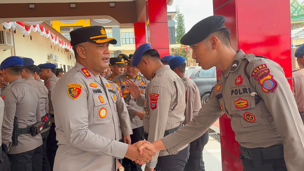 Perkuat Penanganan Karhutla, Polres Kutai Barat Terima 30 Personel BKO Polda Kaltim